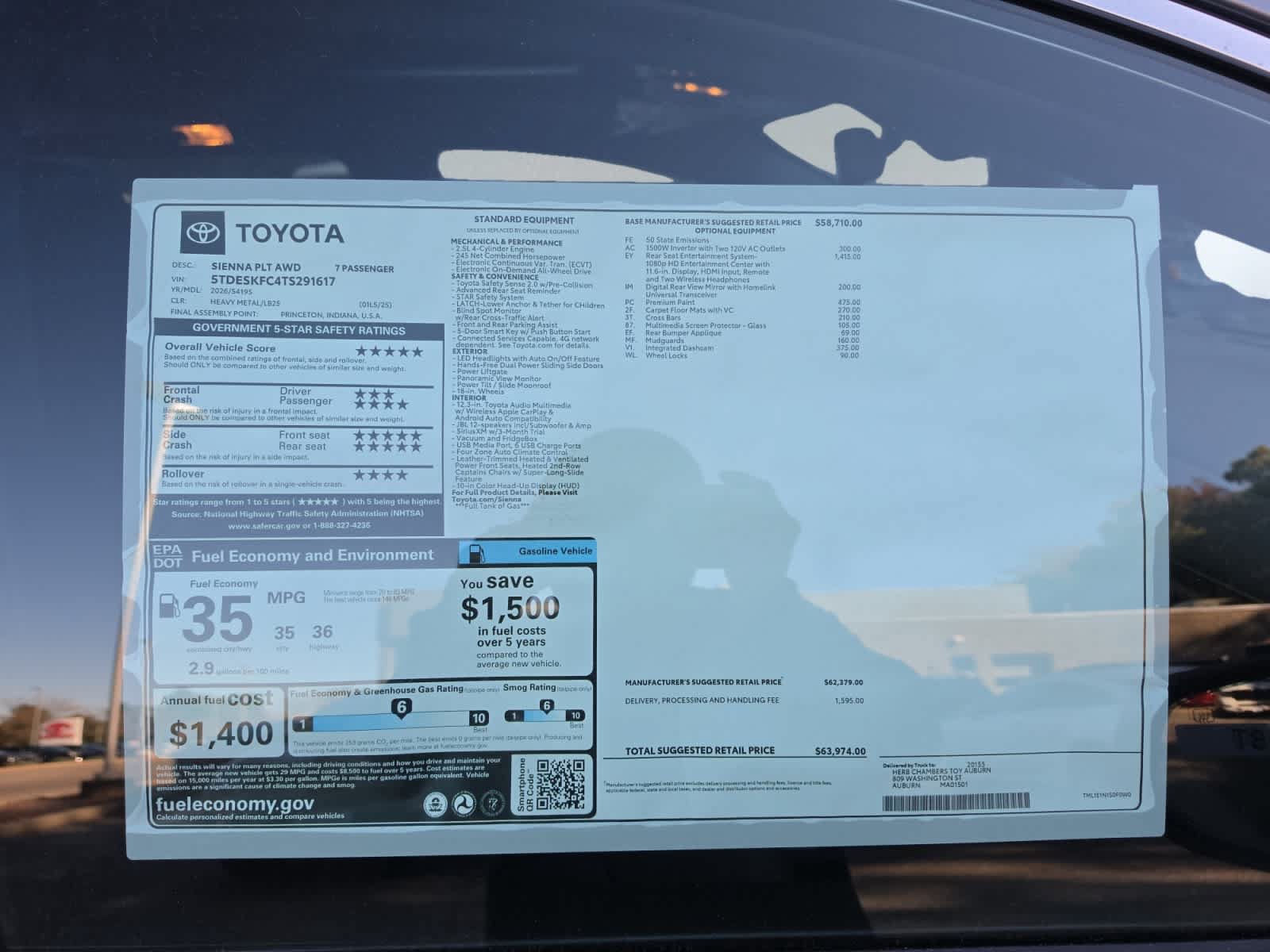 New 2026 Toyota Sienna Platinum AWD/4WD image 13