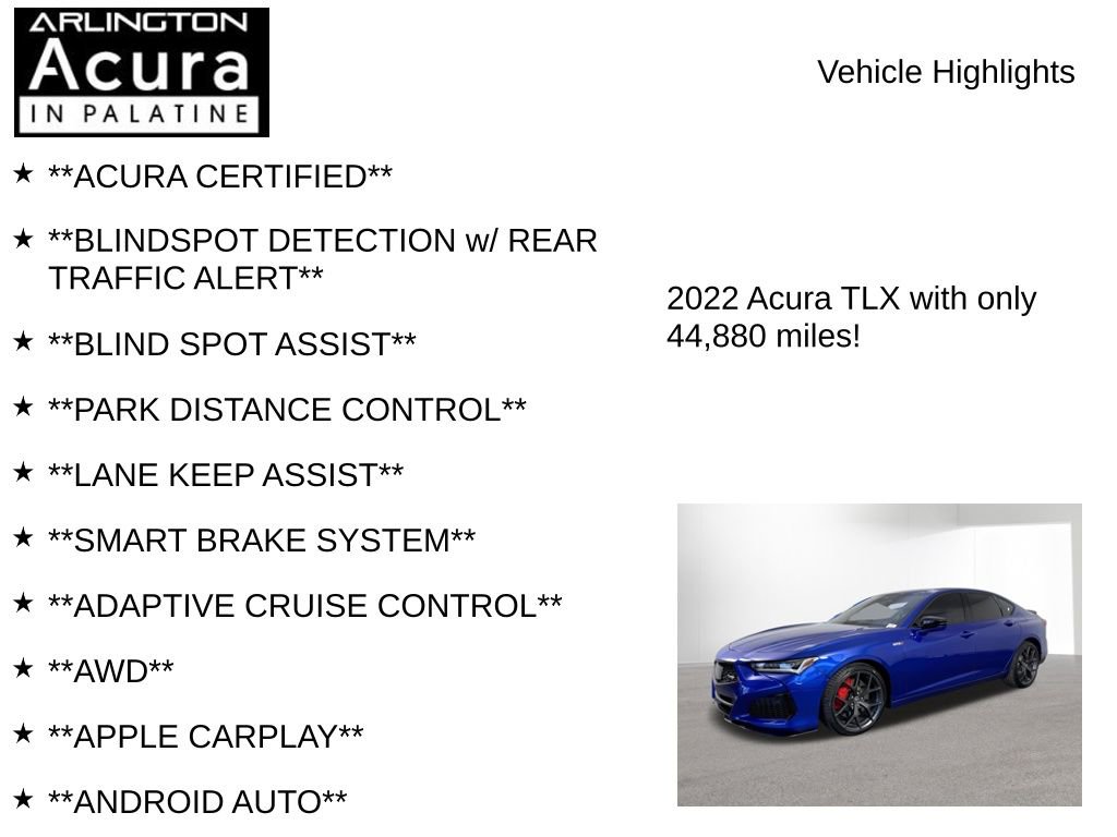 Certified 2022 Acura TLX Type S image 7