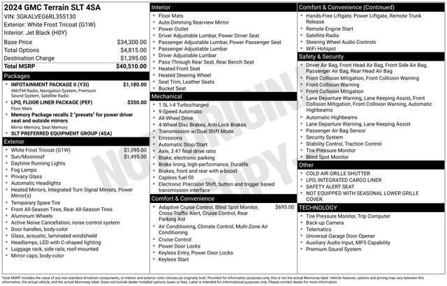 Used 2024 GMC Terrain SLT w/ Infotainment Package II image 7