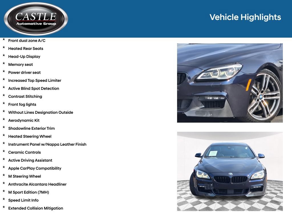 Used 2018 BMW 650i Gran Coupe xDrive w/ Executive Package AWD/4WD image 16