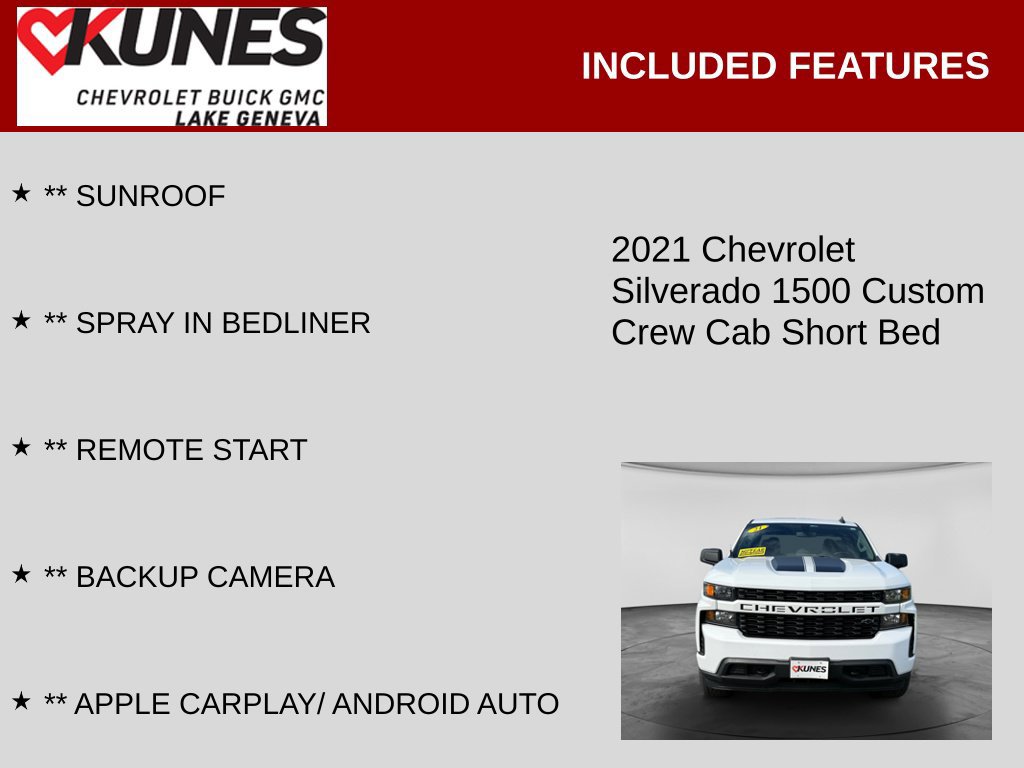 Used 2021 Chevrolet Silverado 1500 Custom w/ Rally Edition AWD/4WD image 2