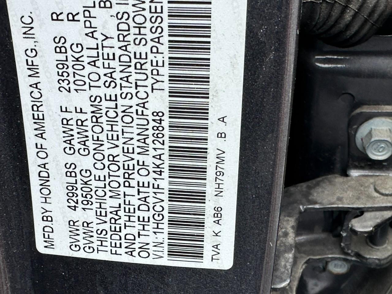 Certified 2019 Honda Accord LX image 22