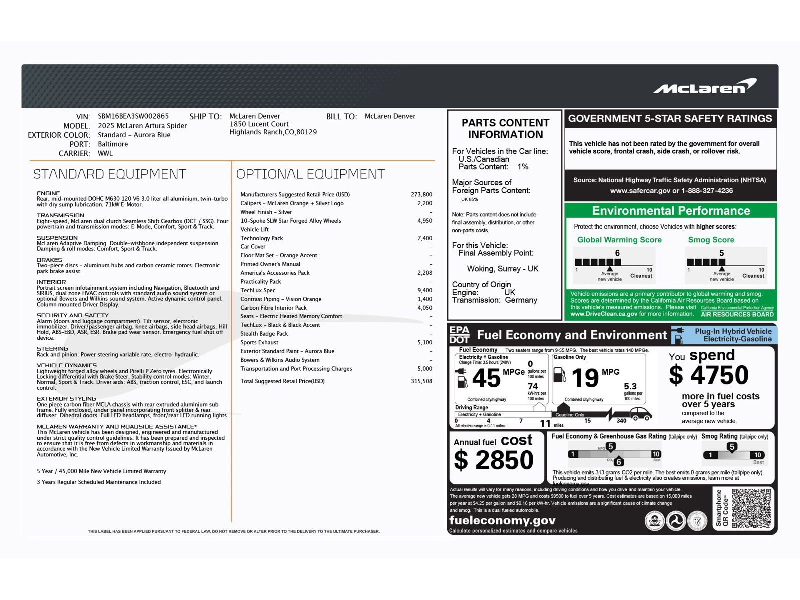 New 2025 McLaren Artura Spider image 6