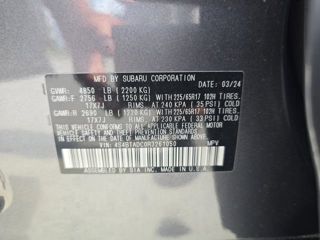 Certified 2024 Subaru Outback Premium w/ Popular Package #1 AWD/4WD image 29