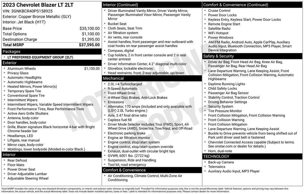 Used 2023 Chevrolet Blazer LT image 17