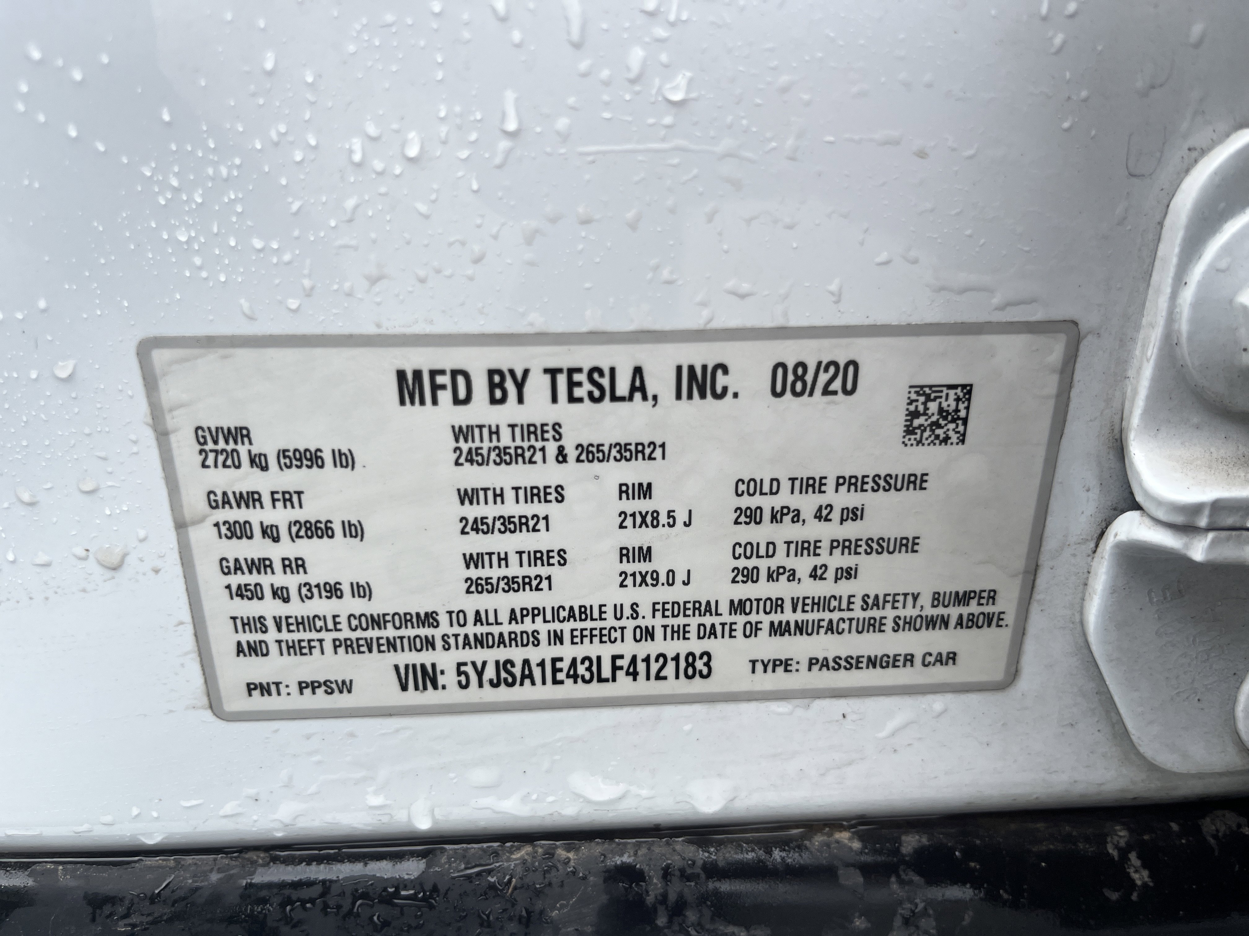 Used 2020 Tesla Model S Performance AWD/4WD image 5