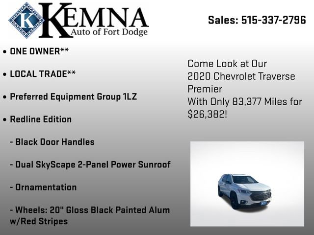 Used 2020 Chevrolet Traverse Premier w/ Redline Edition image 6