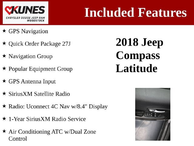 Used 2018 Jeep Compass Latitude w/ Popular Equipment Group AWD/4WD image 3