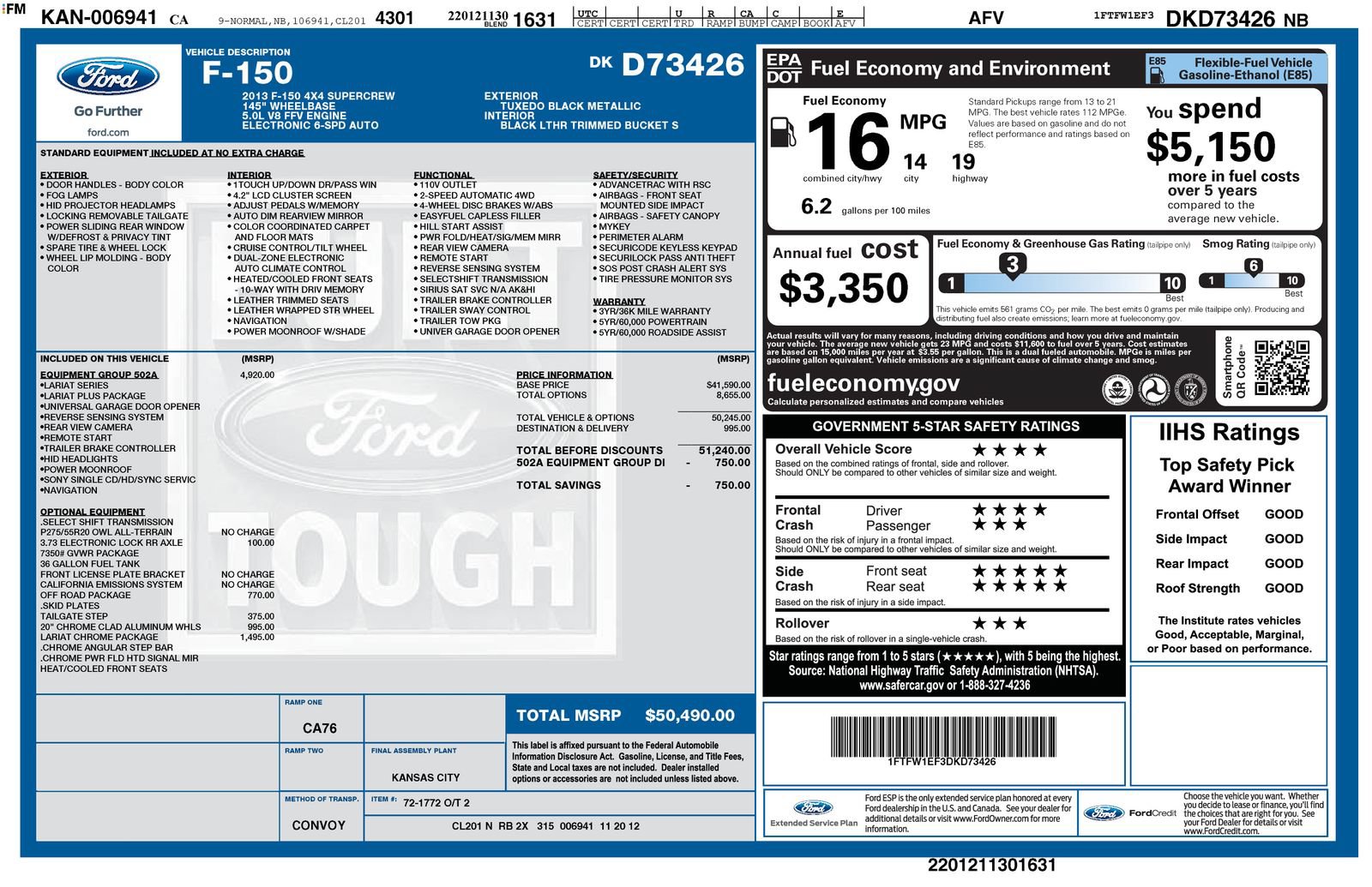 Used 2013 Ford F150 Lariat w/ Luxury Equipment Group AWD/4WD image 4