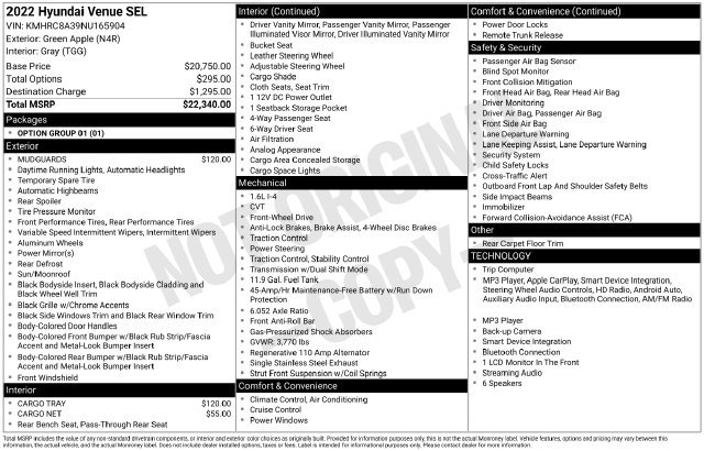 Used 2022 Hyundai Venue SEL FWD image 4