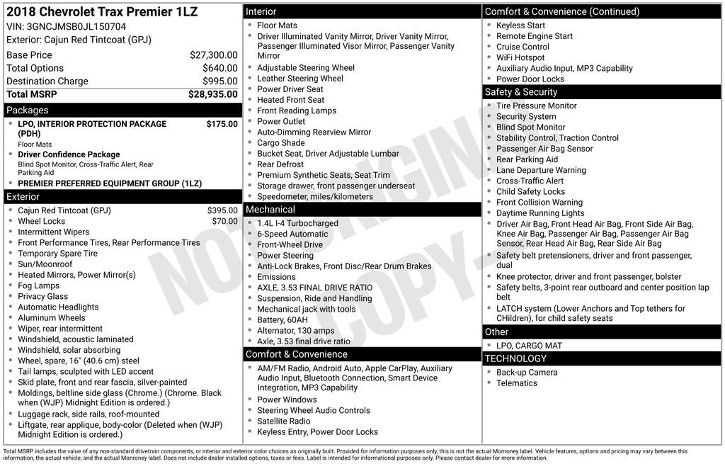 Used 2018 Chevrolet Trax Premier FWD image 39