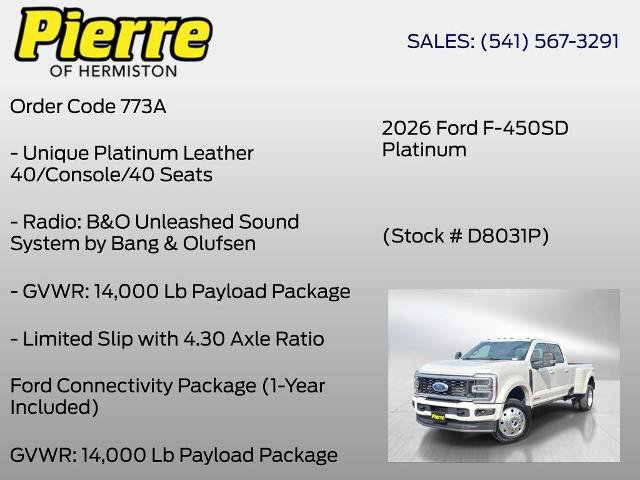 Certified 2026 Ford F450 Platinum w/ FX4 Off-Road Package AWD/4WD image 12