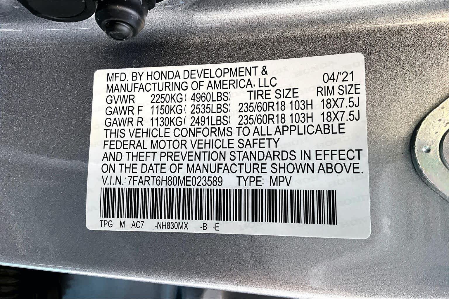 Certified 2021 Honda CR-V EX-L image 33