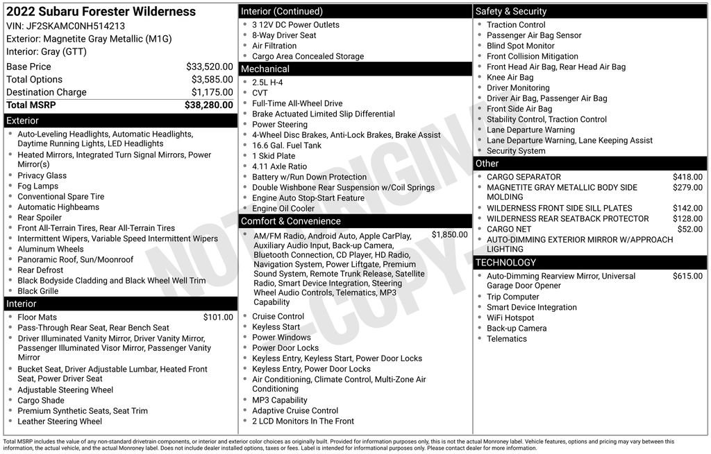 Used 2022 Subaru Forester Wilderness AWD/4WD image 45
