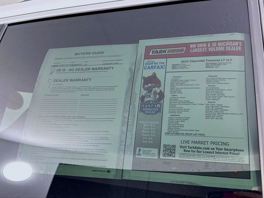 Used 2022 Chevrolet Traverse LT image 15