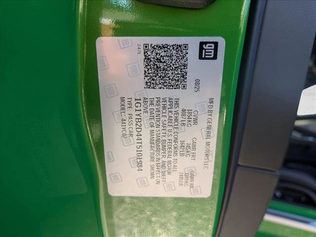 New 2026 Chevrolet Corvette Stingray Preferred Cpe w/ Z51 Performance Package image 18