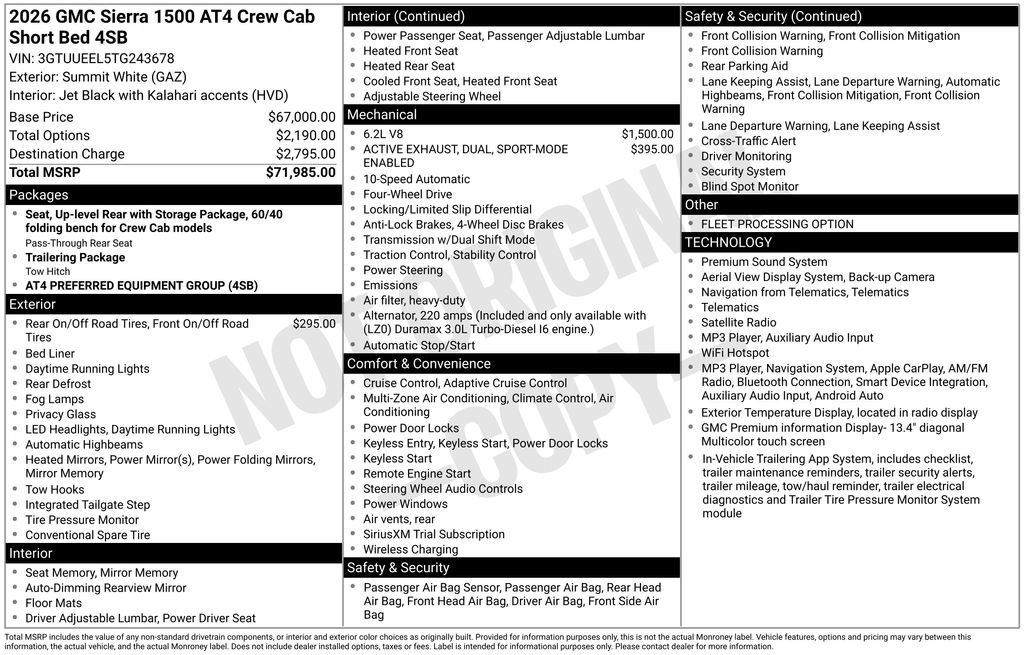 Certified 2026 GMC Sierra 1500 AT4 AWD/4WD image 43