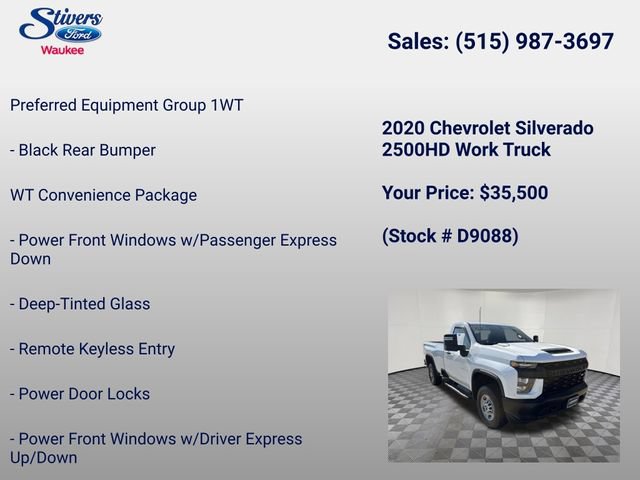 Used 2020 Chevrolet Silverado 2500 W/T w/ WT Convenience Package AWD/4WD image 22