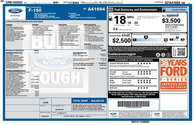 Used 2016 Ford F150 XLT w/ Equipment Group 302A Luxury image 4