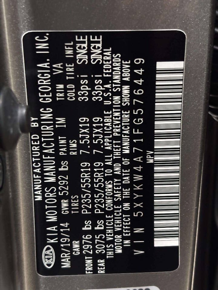 Used 2015 Kia Sorento SX FWD image 31
