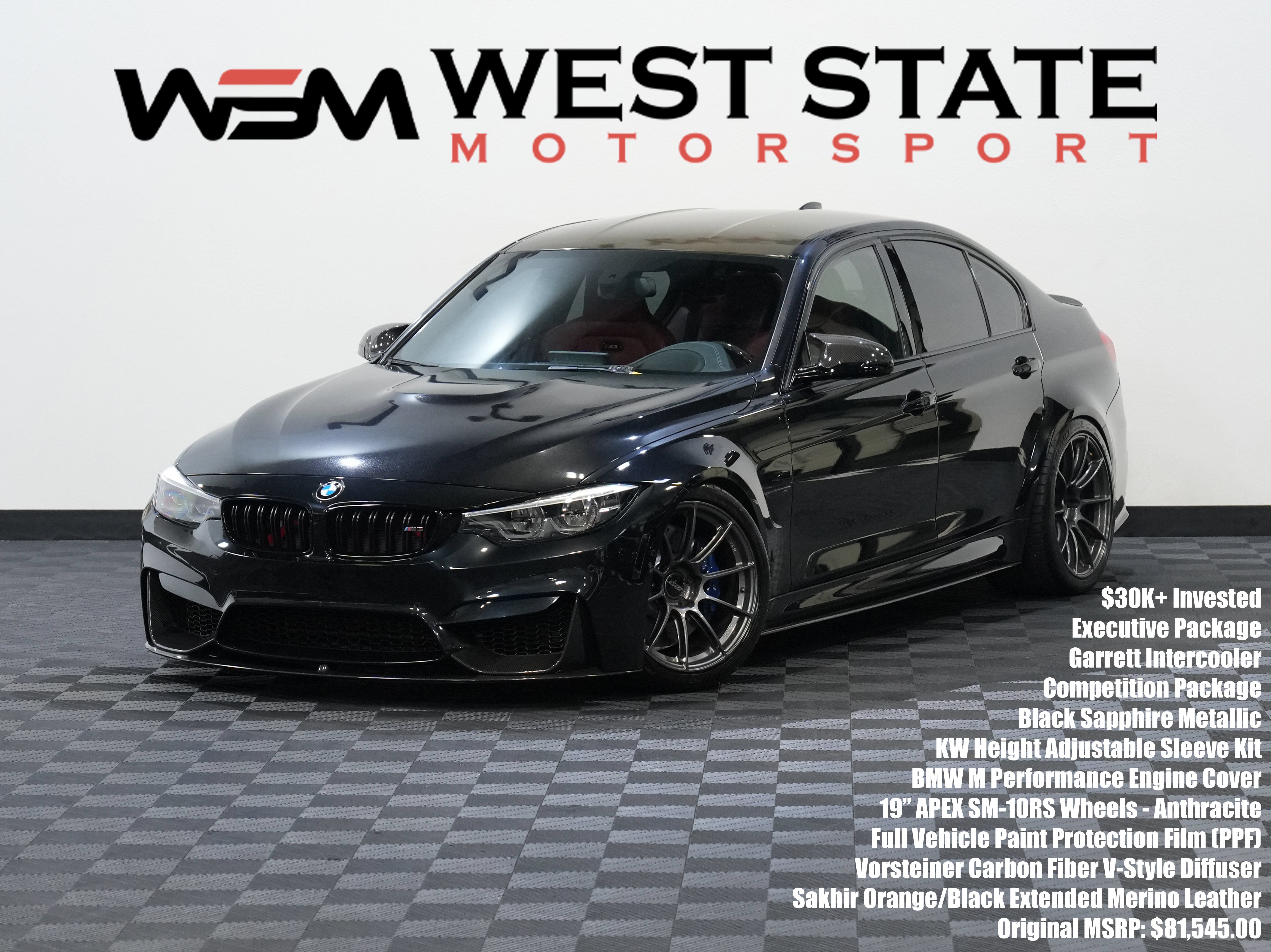 Used 2018 BMW M3 w/ Competition Package RWD image 1