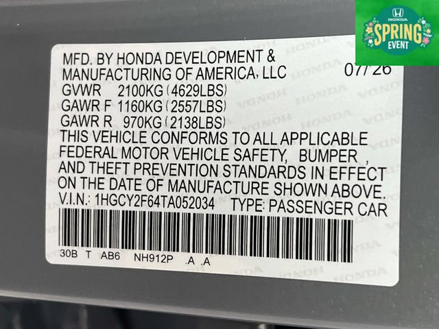 New 2026 Honda Accord EX-L image 33