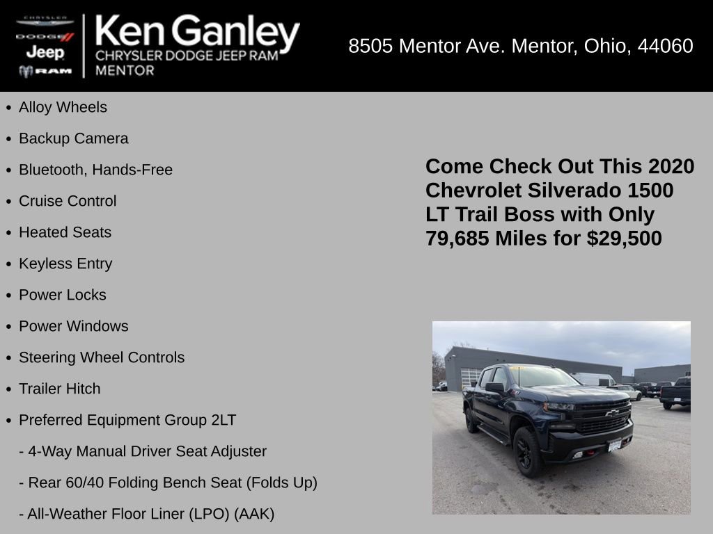 Used 2020 Chevrolet Silverado 1500 LT Trail Boss w/ Convenience Package image 5