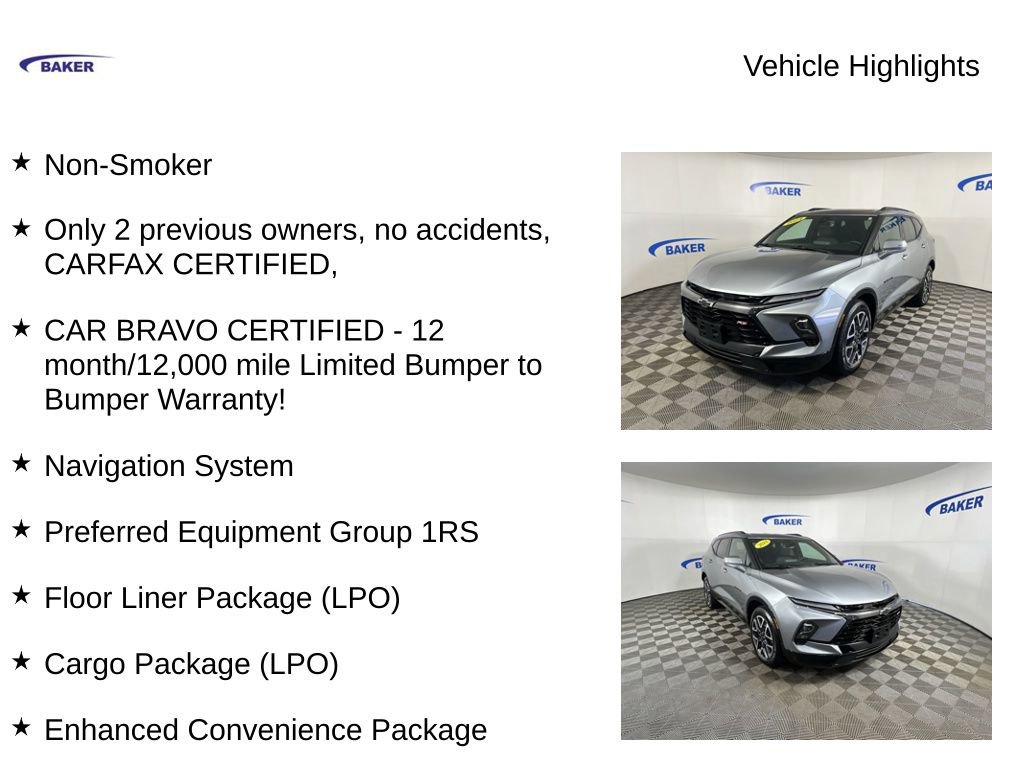 Certified 2024 Chevrolet Blazer RS w/ Enhanced Convenience Package image 4