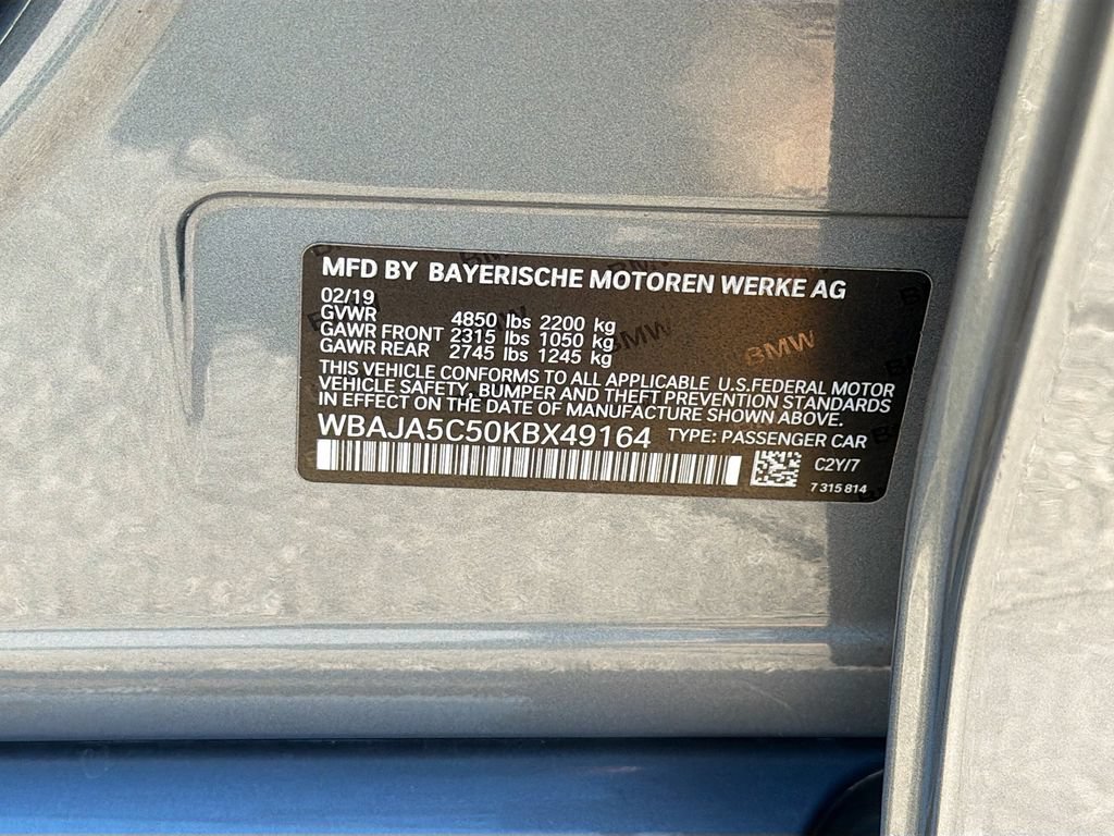 Used 2019 BMW 530i w/ M Sport Package RWD image 43