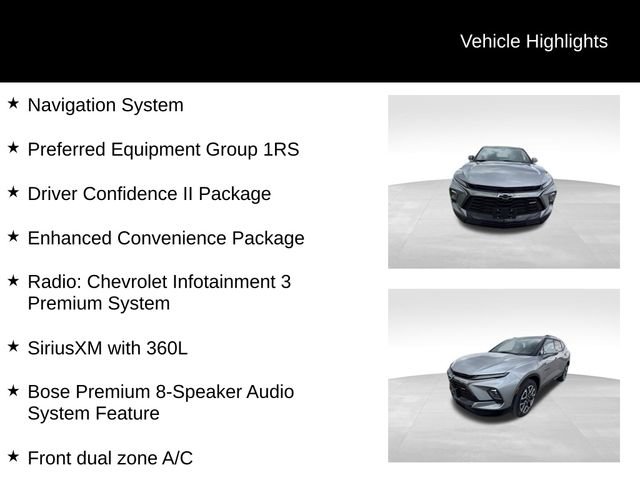 Certified 2025 Chevrolet Blazer RS w/ Driver Confidence II Package AWD/4WD image 13