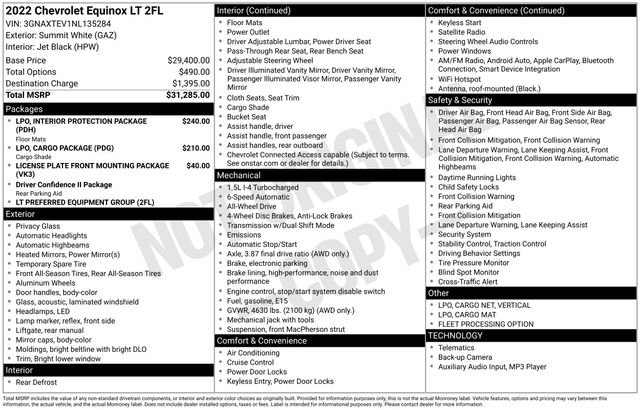 Used 2022 Chevrolet Equinox LT AWD/4WD image 20