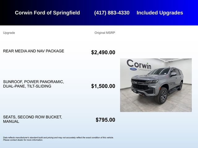 Used 2021 Chevrolet Tahoe Z71 w/ Rear Media and Nav Package image 5
