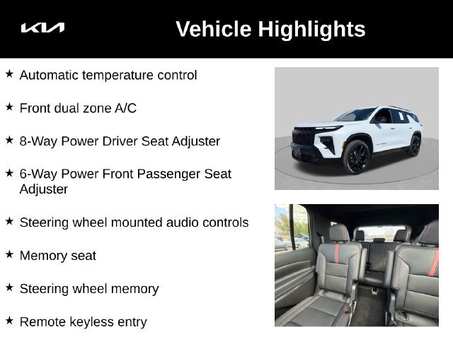 Used 2026 Chevrolet Traverse RS w/ LPO, Floor Liner Package AWD/4WD image 10