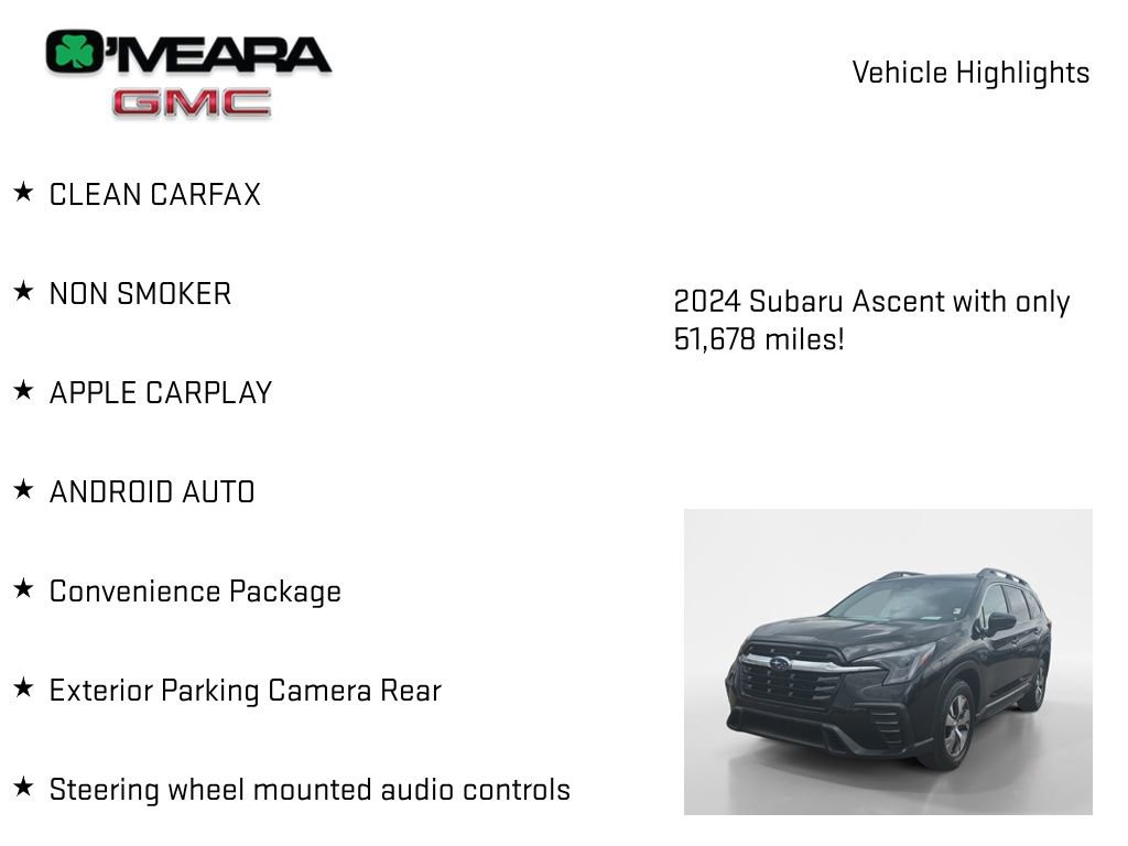 Used 2024 Subaru Ascent Premium w/ Convenience Package AWD/4WD image 7