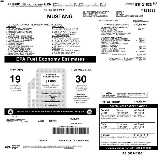 Used 2011 Ford Mustang Premium w/ 202A Rapid Spec Order Code image 29