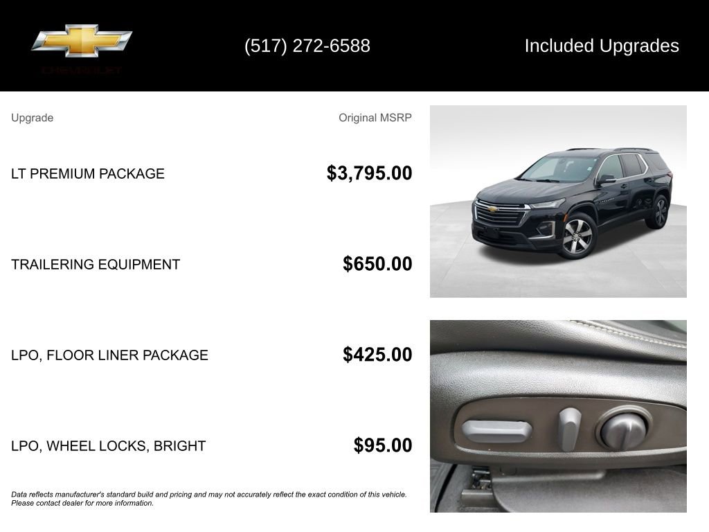Used 2022 Chevrolet Traverse LT w/ LT Premium Package image 5