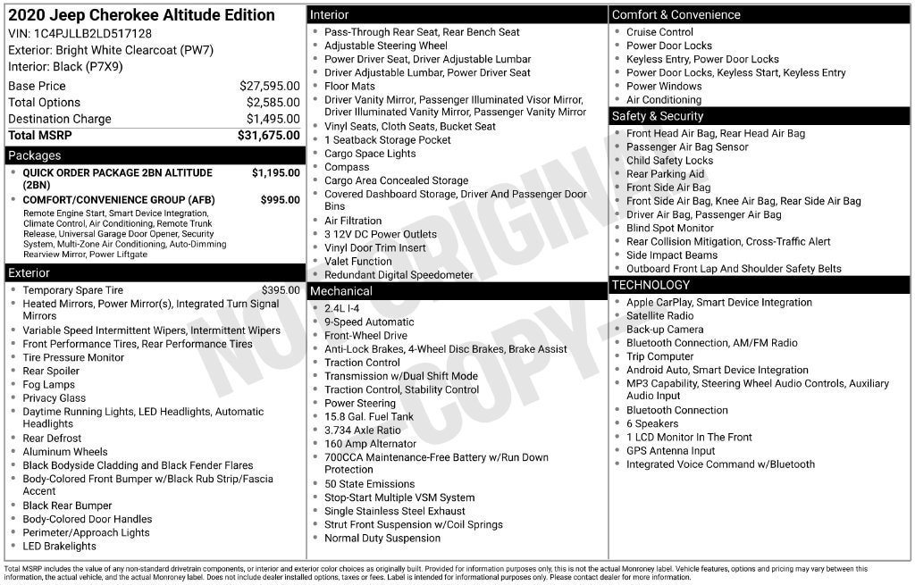 Used 2020 Jeep Cherokee Latitude Plus FWD image 2
