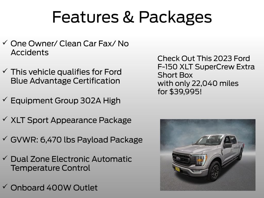 Certified 2023 Ford F150 XLT w/ Equipment Group 302A High AWD/4WD image 4