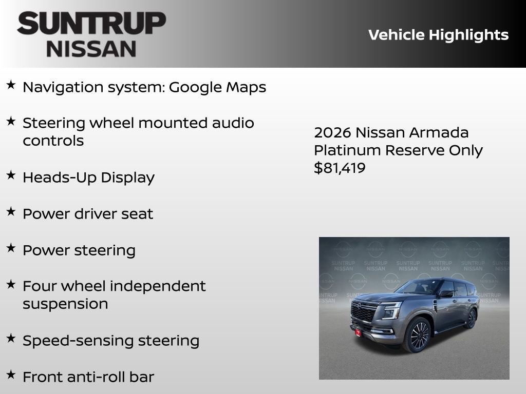 New 2026 Nissan Armada Platinum Reserve image 8