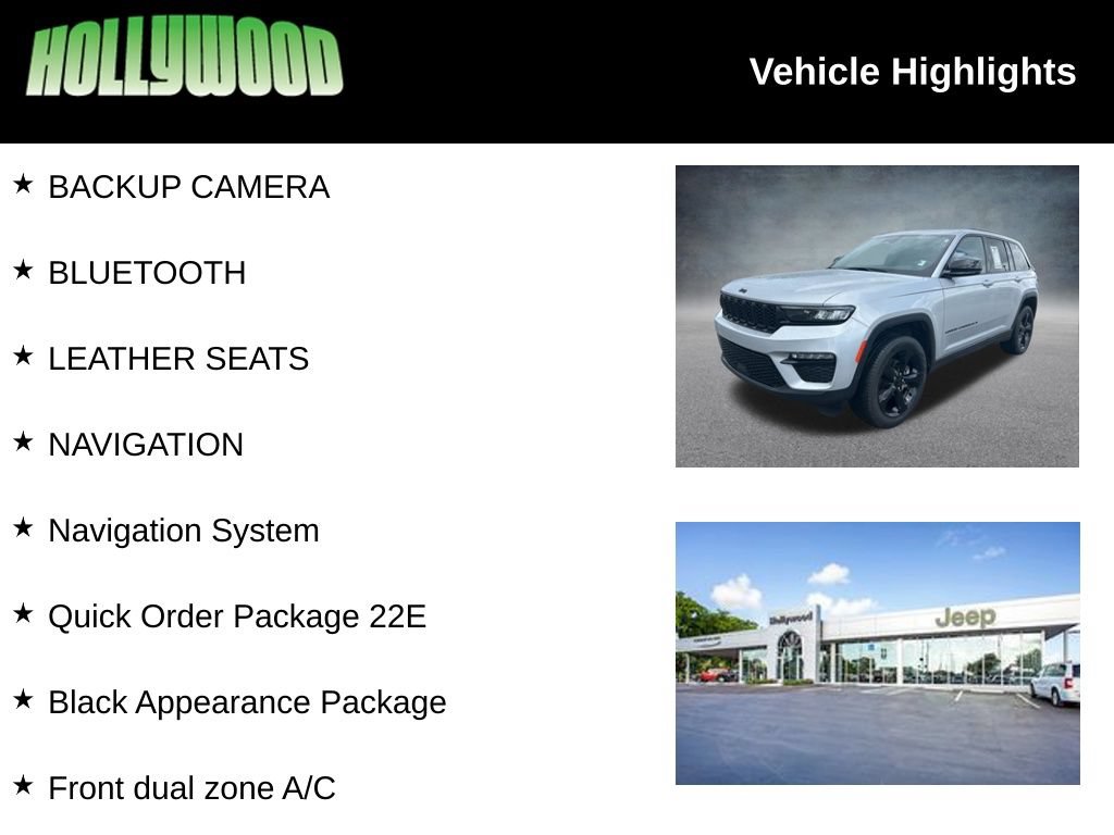 Certified 2024 Jeep Grand Cherokee Limited w/ Black Appearance Package RWD image 3