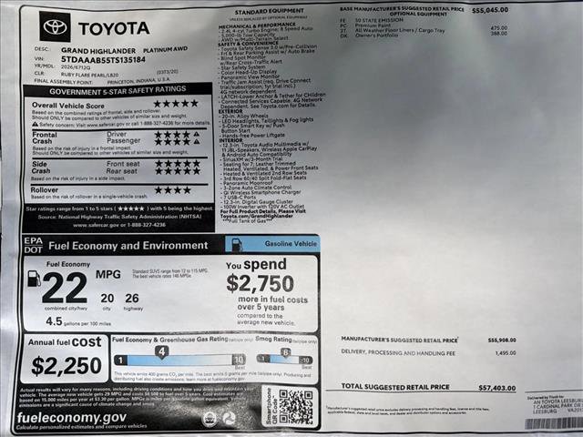 New 2026 Toyota Grand Highlander AWD image 25