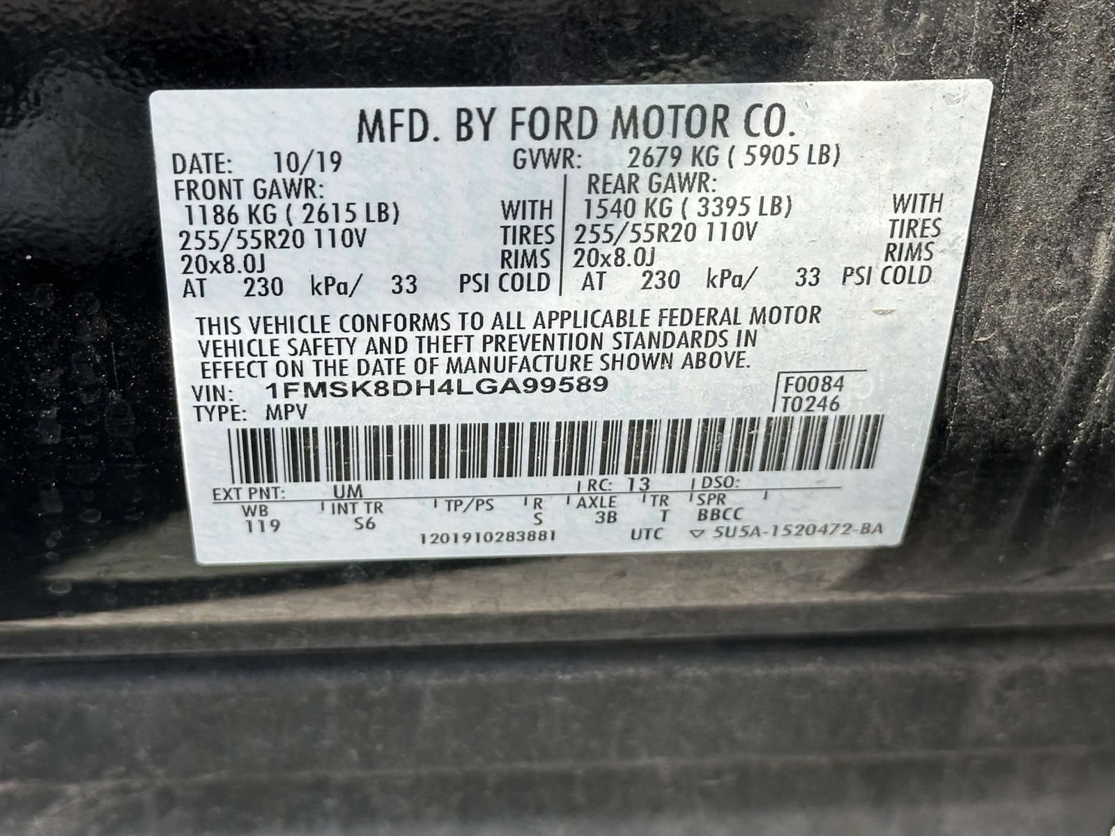 Used 2020 Ford Explorer XLT w/ Equipment Group 202A AWD/4WD image 28