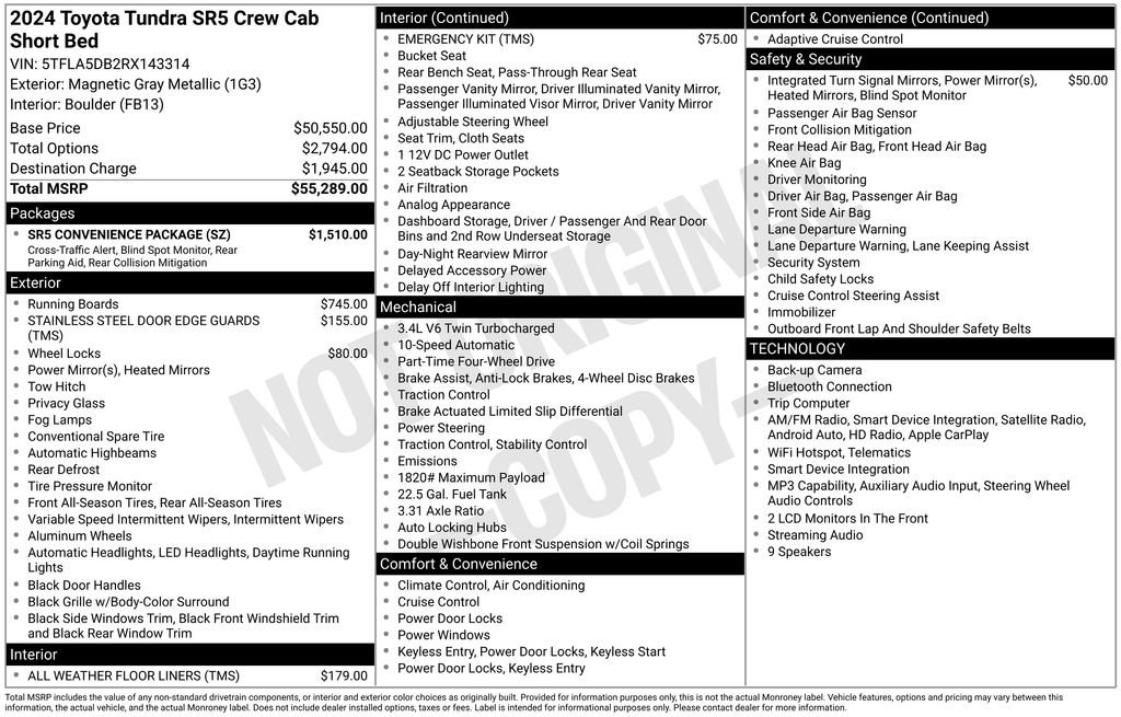 Used 2024 Toyota Tundra SR5 w/ SR5 Convenience Package image 34