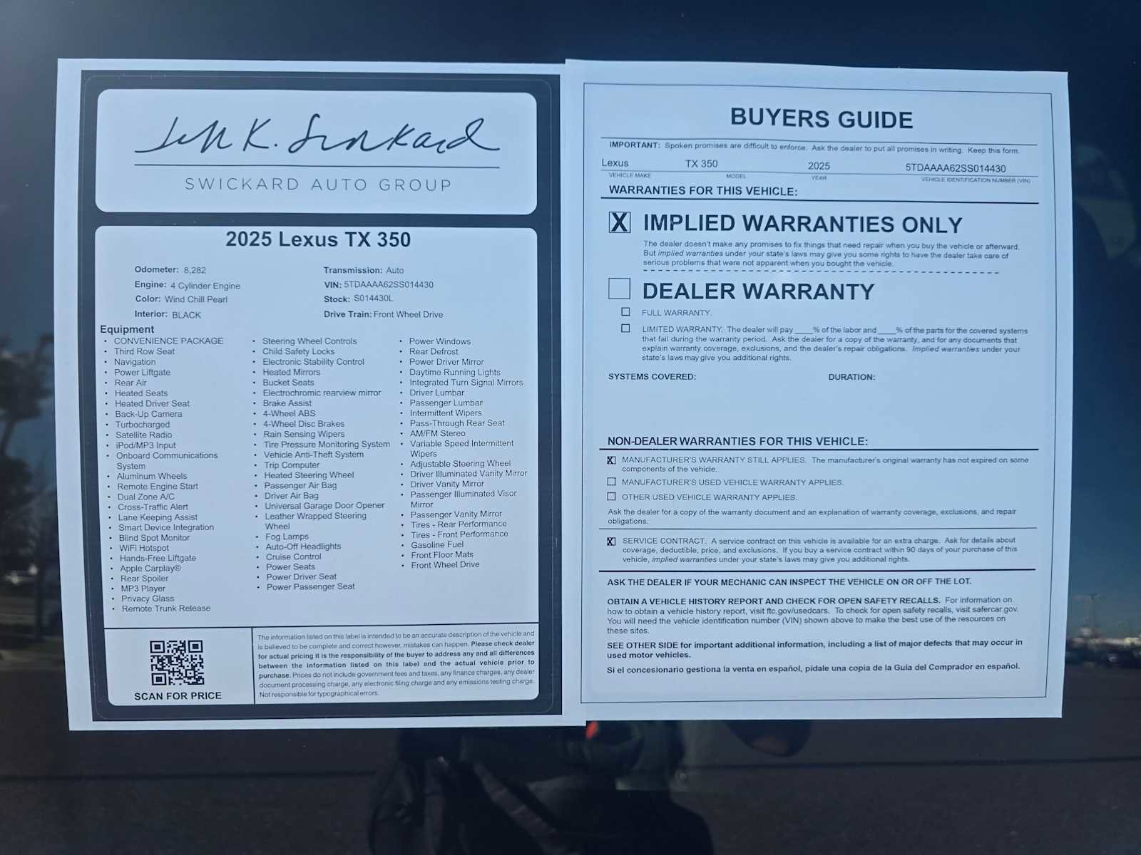 Used 2025 Lexus TX 350 FWD w/ Convenience Package image 20