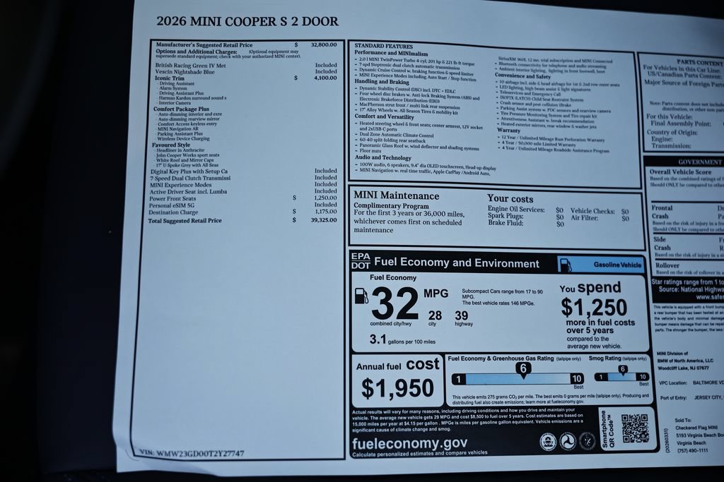New 2026 MINI Cooper S FWD image 27
