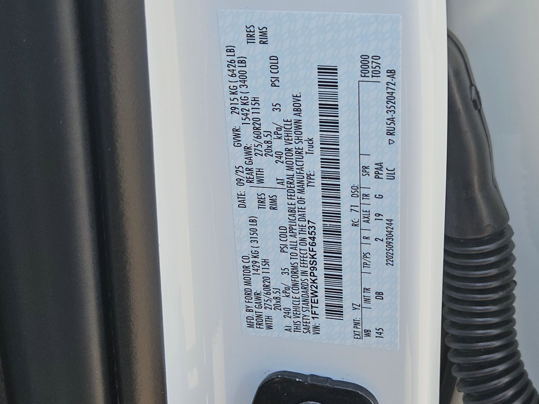 New 2025 Ford F150 STX w/ Equipment Group 200A image 15
