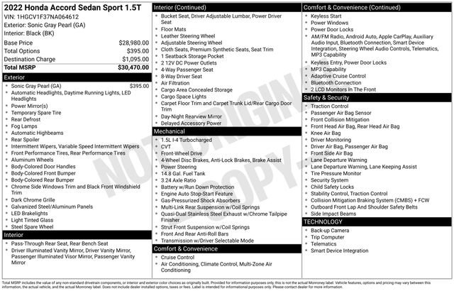 Used 2022 Honda Accord Sport image 45