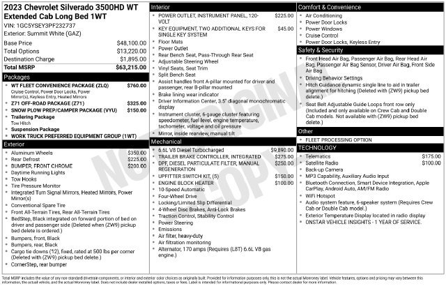 Used 2023 Chevrolet Silverado 3500 W/T w/ WT Fleet Convenience Package AWD/4WD image 4