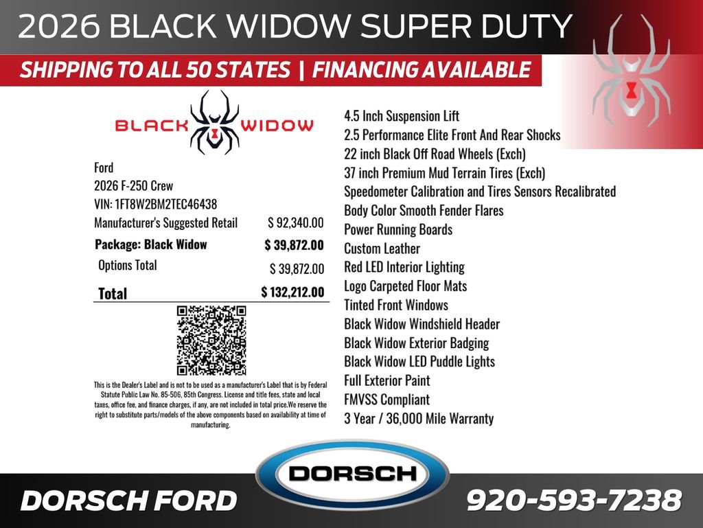 New 2026 Ford F250 Lariat w/ Black Appearance Package image 2