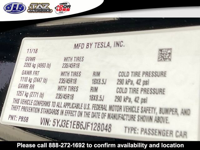 Used 2018 Tesla Model 3 Long Range AWD/4WD image 19